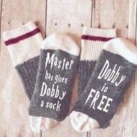 Babie lato kobiety wino skarpetki dziergane litery słodkie Meia śmieszne Sokken Chaussette nowość Femme zima ciepłe domu Sport Hipster Sox 5